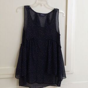 𝅺RUFFLED SLEEVELESS TOP